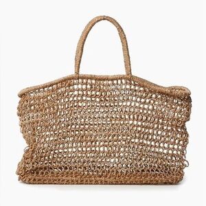 Vitamin A Allegra Natural Raffia Tote, Beach Bag • NWOT